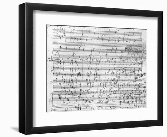 Autograph Score Sheet For the 10th Bagatelle Opus 119-Ludwig Van Beethoven-Framed Premium Giclee Print