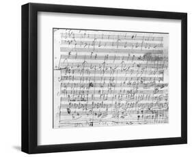 Autograph Score Sheet For the 10th Bagatelle Opus 119-Ludwig Van Beethoven-Framed Premium Giclee Print