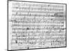 Autograph Score Sheet For the 10th Bagatelle Opus 119-Ludwig Van Beethoven-Mounted Premium Giclee Print