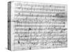 Autograph Score Sheet For the 10th Bagatelle Opus 119-Ludwig Van Beethoven-Stretched Canvas
