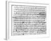 Autograph Score Sheet For the 10th Bagatelle Opus 119-Ludwig Van Beethoven-Framed Giclee Print