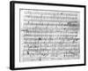 Autograph Score Sheet For the 10th Bagatelle Opus 119-Ludwig Van Beethoven-Framed Giclee Print