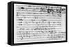 Autograph Score Sheet For the Trio Mi Bemol Opus 3-Ludwig Van Beethoven-Framed Stretched Canvas