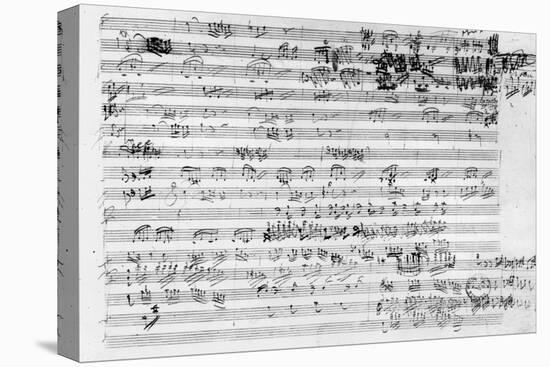 Autograph Score Sheet For the Trio Mi Bemol Opus 3-Ludwig Van Beethoven-Stretched Canvas