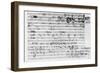 Autograph Score Sheet For the Trio Mi Bemol Opus 3-Ludwig Van Beethoven-Framed Premium Giclee Print