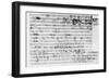 Autograph Score Sheet For the Trio Mi Bemol Opus 3-Ludwig Van Beethoven-Framed Premium Giclee Print