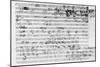 Autograph Score Sheet For the Trio Mi Bemol Opus 3-Ludwig Van Beethoven-Mounted Premium Giclee Print