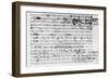 Autograph Score Sheet For the Trio Mi Bemol Opus 3-Ludwig Van Beethoven-Framed Giclee Print