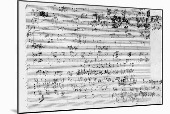 Autograph Score Sheet For the Trio Mi Bemol Opus 3-Ludwig Van Beethoven-Mounted Giclee Print