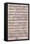 Autograph Sheet Music of a Cantata-Alessandro Stradella-Framed Stretched Canvas