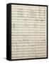 Autograph Sheet Music of Act I of Gina, Opera by Francesco Cilea-null-Framed Stretched Canvas