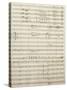 Autograph Sheet Music of Act I of Gina, Opera by Francesco Cilea-null-Stretched Canvas