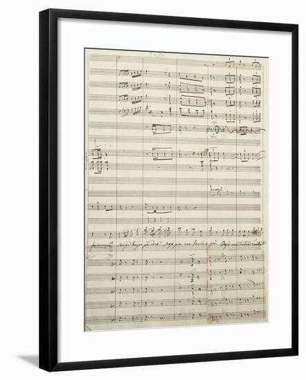 Autograph Sheet Music of Act I of Gina, Opera by Francesco Cilea-null-Framed Giclee Print