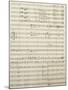 Autograph Sheet Music of Act I of Gina, Opera by Francesco Cilea-null-Mounted Giclee Print