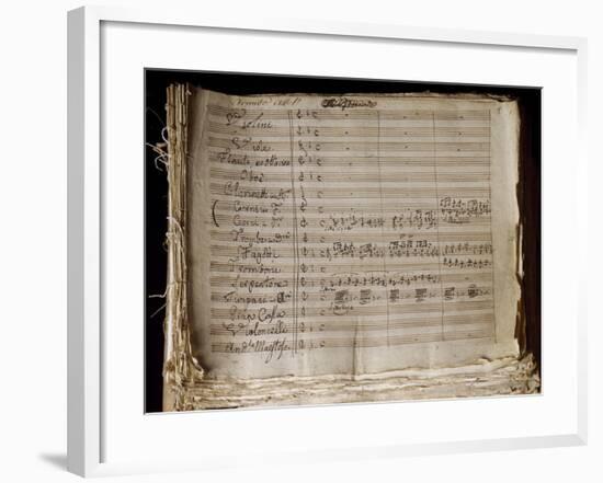 Autograph Sheet Music of Armida, Opera by Gioachino Rossini-null-Framed Giclee Print