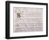 Autograph Sheet Music of Cantatas for Solo Voice-null-Framed Giclee Print