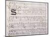 Autograph Sheet Music of Cantatas for Solo Voice-null-Mounted Giclee Print