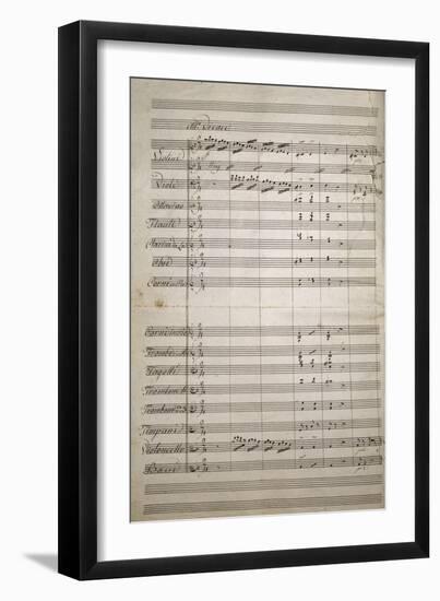 Autograph Sheet Music of Fantasia Funebre, 1856-Saverio Mercadante-Framed Giclee Print