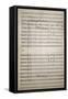 Autograph Sheet Music of Fantasia Funebre, 1856-Saverio Mercadante-Framed Stretched Canvas