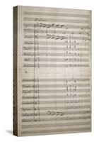 Autograph Sheet Music of Fantasia Funebre, 1856-Saverio Mercadante-Stretched Canvas
