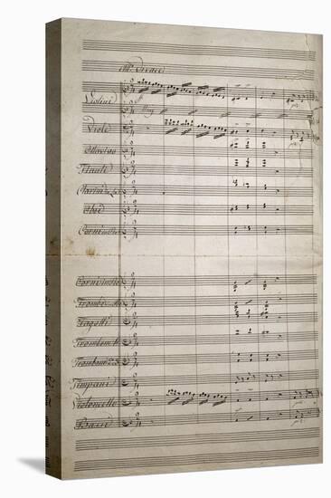 Autograph Sheet Music of Fantasia Funebre, 1856-Saverio Mercadante-Stretched Canvas
