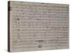Autograph Sheet Music of Gabriella Di Vergy, Opera by Gaetano Donizetti-null-Stretched Canvas