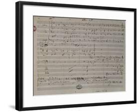 Autograph Sheet Music of Gabriella Di Vergy, Opera by Gaetano Donizetti-null-Framed Giclee Print