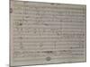 Autograph Sheet Music of Gabriella Di Vergy, Opera by Gaetano Donizetti-null-Mounted Giclee Print