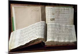 Autograph Sheet Music of Il Matrimonio Segreto-null-Mounted Giclee Print