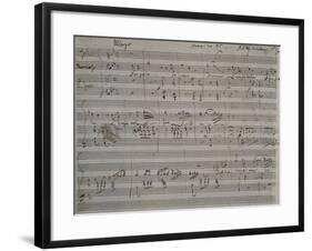 Autograph Sheet Music of Non Parlar, Se Parli Trema, 1824, from Act II of L'Ajo Nell'Imbarazzo-null-Framed Giclee Print