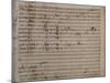 Autograph Sheet Music of Parisina, Opera by Gaetano Donizetti-null-Mounted Giclee Print