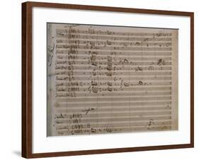 Autograph Sheet Music of Parisina, Opera by Gaetano Donizetti-null-Framed Giclee Print
