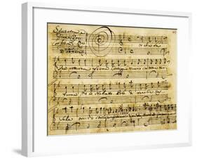 Autograph Sheet Music of Serenade for Three Voices-null-Framed Giclee Print