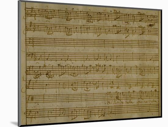 Autograph Sheet Music of Serenade for Three Voices-null-Mounted Giclee Print