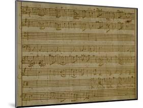 Autograph Sheet Music of Serenade for Three Voices-null-Mounted Giclee Print