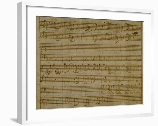 Autograph Sheet Music of Serenade for Three Voices-null-Framed Giclee Print