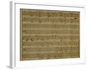 Autograph Sheet Music of Serenade for Three Voices-null-Framed Giclee Print