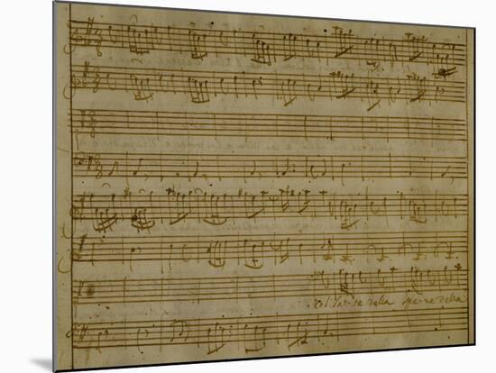 Autograph Sheet Music of Serenade for Three Voices-null-Mounted Giclee Print