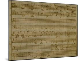 Autograph Sheet Music of Serenade for Three Voices-null-Mounted Giclee Print