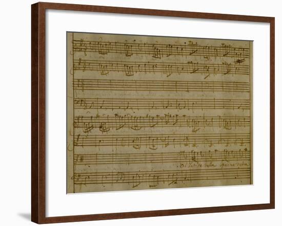 Autograph Sheet Music of Serenade for Three Voices-null-Framed Giclee Print