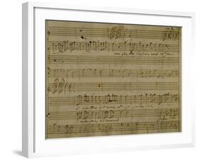 Autograph Sheet Music of Serenade for Three Voices-null-Framed Giclee Print