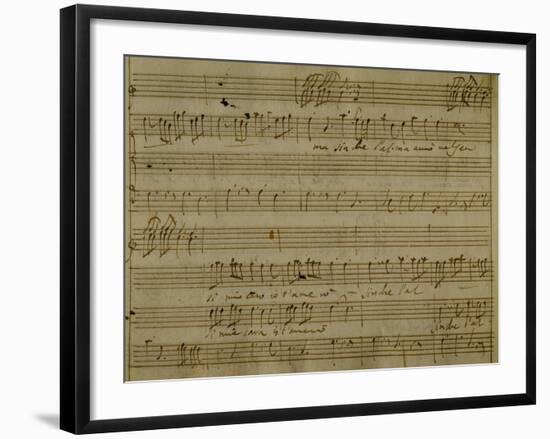 Autograph Sheet Music of Serenade for Three Voices-null-Framed Giclee Print