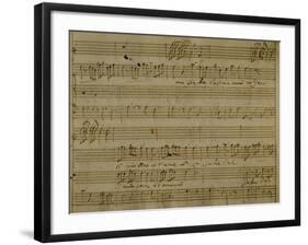 Autograph Sheet Music of Serenade for Three Voices-null-Framed Giclee Print