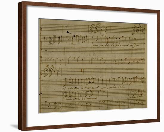 Autograph Sheet Music of Serenade for Three Voices-null-Framed Giclee Print