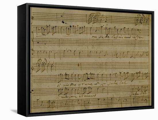 Autograph Sheet Music of Serenade for Three Voices-null-Framed Stretched Canvas