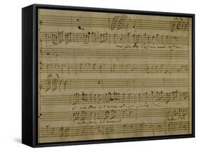 Autograph Sheet Music of Serenade for Three Voices-null-Framed Stretched Canvas