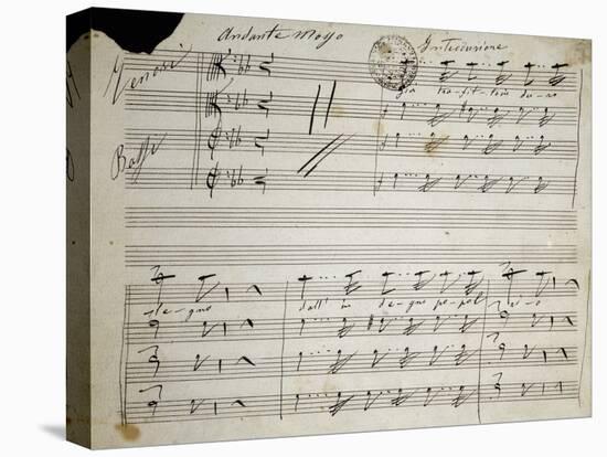 Autograph Sheet Music of Seven Last Words of Our Lord, 1856-Saverio Mercadante-Stretched Canvas