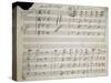 Autograph Sheet Music of Seven Last Words of Our Lord, 1856-Saverio Mercadante-Stretched Canvas