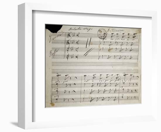 Autograph Sheet Music of Seven Last Words of Our Lord, 1856-Saverio Mercadante-Framed Giclee Print