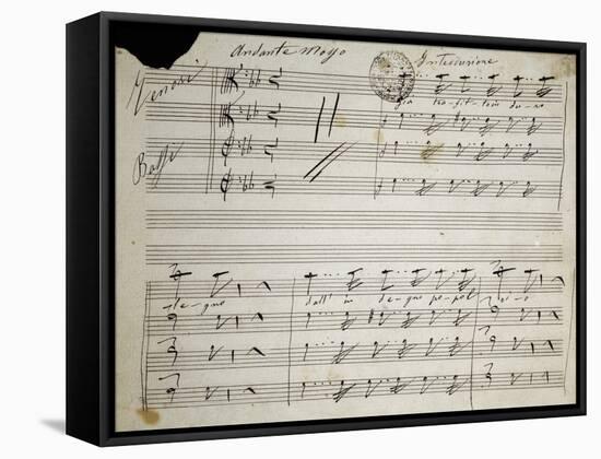 Autograph Sheet Music of Seven Last Words of Our Lord, 1856-Saverio Mercadante-Framed Stretched Canvas